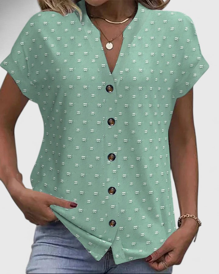 Élodie | Chemise V Neck Confortable