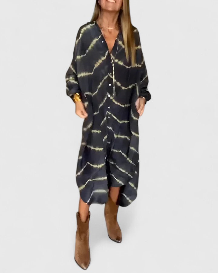 Manon | Robe Maxi Rayée Boho Élégante