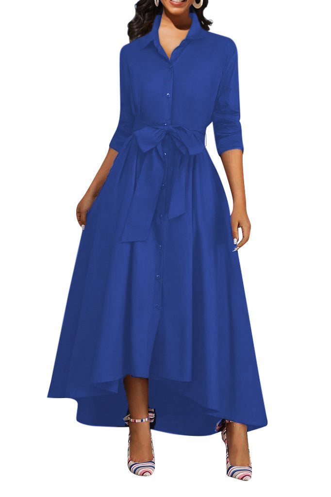 Martine | Robe Maxi Boutonnée Parfaite pour les Fêtes