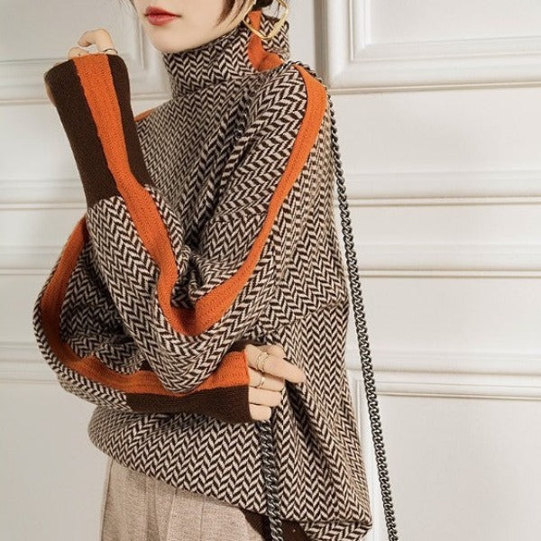 Éléonore | Col roulé Luxe en Chevron
