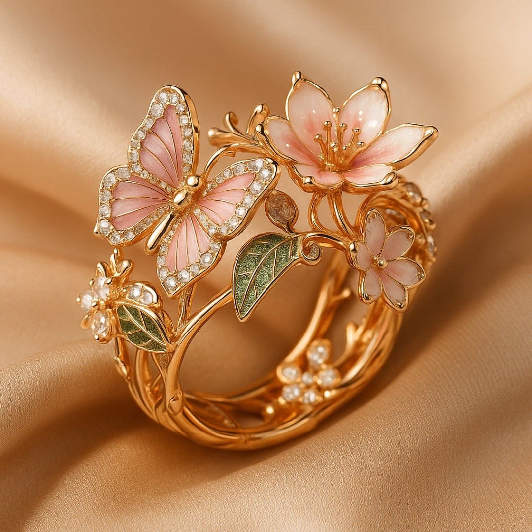 Bague Zirkonia Papillon Natur Ljus