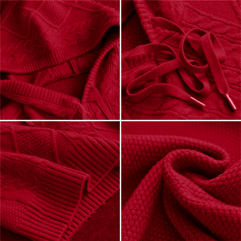 Julie | Pull à Capuche en Tricot Cable