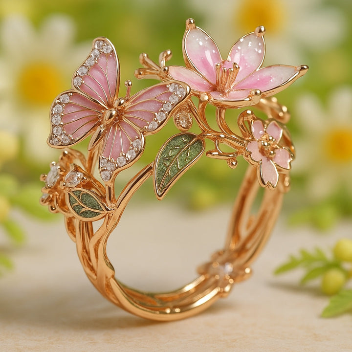 Bague Zirkonia Papillon Natur Ljus
